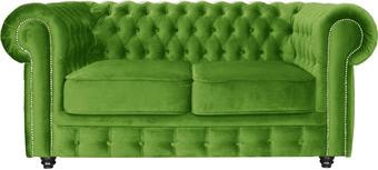Диван Brioli Честер Классик двухместный (микровелюр, В26 зеленый)