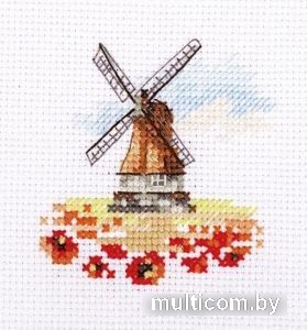 Набор для вышивания Алиса Мельница в маковом поле 0-197