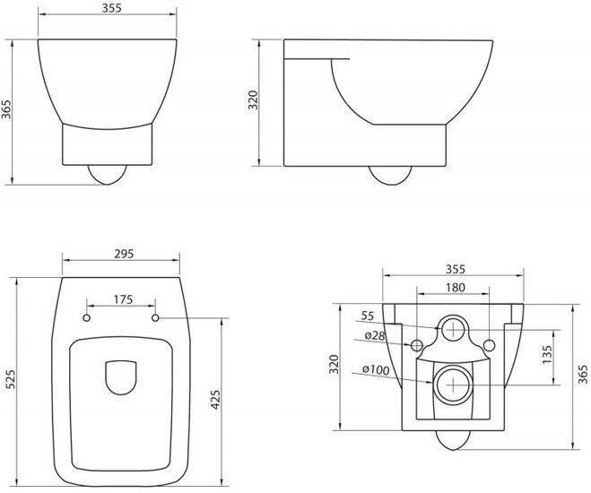 Унитаз BelBagno Lago BB128CH