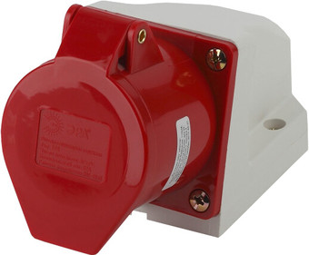 Розетка ЭРА 124 3Р+РЕ 32А 380В IP44 Б0032878 (красный)