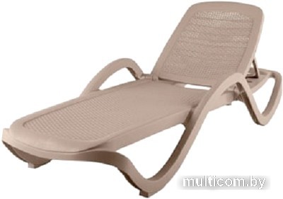 Шезлонг Элластик-Пласт Capri плетеный 195x73x41 (серый)