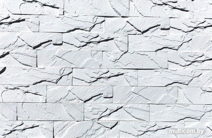 Декоративный камень Polinka Кирпичный скол 0800 (белый)