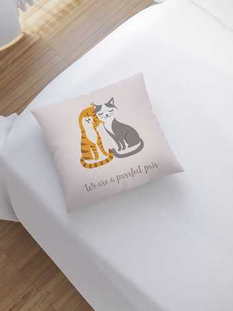 Чехол на подушку JoyArty Лучшая пара котиков sl_92004