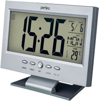Радиочасы Perfeo Set PF-S2618 (серебристый)