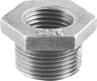 Фитинг Fittex PLUS Футорка сантехническая ОЦ Ду 25Х15 (1"Х1/2") НР/ВР 127-3588 (чугун оцинкованный)