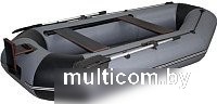 Моторно-гребная лодка Vivax К280Т с полом-книгой (без киля, серый/черный)
