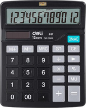 Калькулятор Deli E837 (черный)