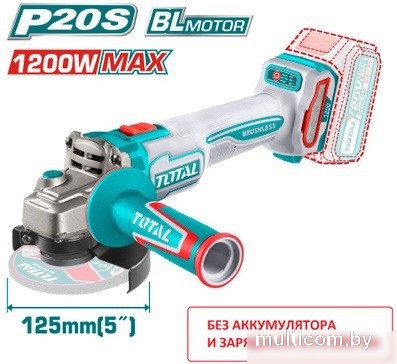 Угловая шлифмашина Total TAGLI27153 (без АКБ)
