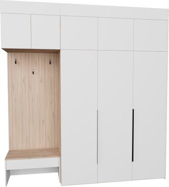 Стенка Рэйгрупп Рэй P245-B7-2-EB В7-2 (дуб элисон/белый премиум)