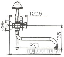 Смеситель Bravat Duo F6133186CP-LB
