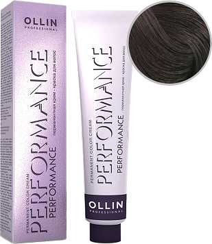Крем-краска Ollin Professional Performance Permanent Color Cream 4/5 шатен махагоновый