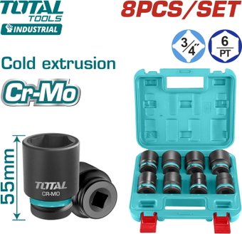 Набор головок слесарных Total THKISD34081