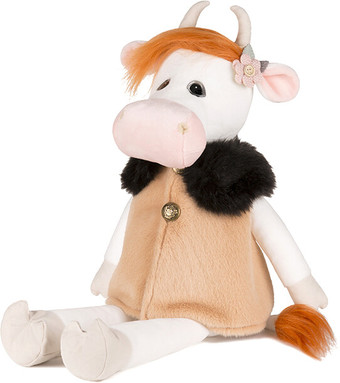 Классическая игрушка Maxitoys Luxury Коровка Глаша в бежевом пальто MT-MRT022013-23