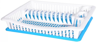 Сушилка для посуды Эльфпласт Rondo EP386 (морская волна/белый)