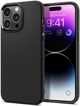 Чехол для телефона Spigen Liquid Air для iPhone 14 Pro ACS04957 (черный)