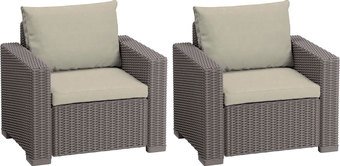 Набор садовой мебели Keter California Chair 231560 (2 шт, капучино)