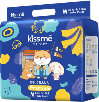 Трусики-подгузники Kissme Premium Pants M 6-11 кг (44 шт)