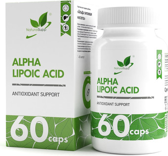 Витамины, минералы NaturalSupp Альфа липоевая кислота (Alpha lipoic acid), 60 капсул