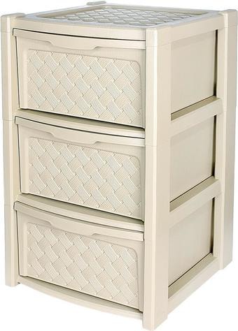 Комод Эльфпласт Виола 3 секции (слоновая кость)