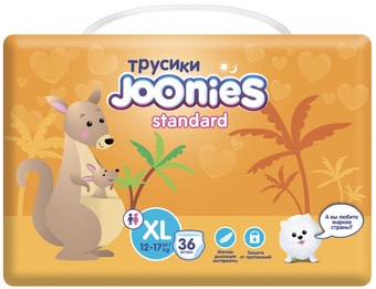 Трусики-подгузники Joonies Standard XL 12-17 кг (36 шт)