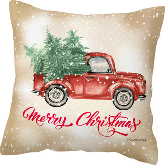 Чехол на подушку Samsara Home Красная машинка 4040Нг-7