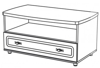 Тумба Неман мебель Романтика ВК-09-06 (орех темный)