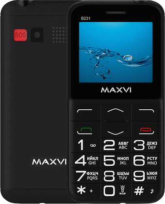 Кнопочный телефон Maxvi B231 (черный)