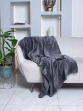 Плед Casa Conforte Royal Flannel 160x220 6155319 (темно-серый)