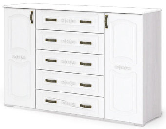 Комод Стендмебель Медина КМ-042 (белый дуб-ясень анкор)