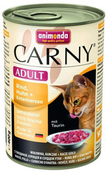 Корм для кошек Animonda Carny Adult с говядиной, курицей и сердцем утки 0.4 кг