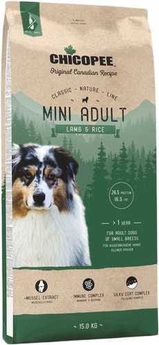 Сухой корм для собак Chicopee CNL Mini Adult Lamb & Rice 15 кг