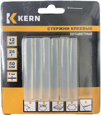 Клеевые стержни Kern KE125607 (12 шт, прозрачный)