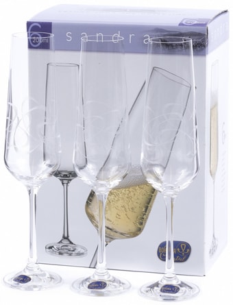 Набор бокалов для шампанского Bohemia Crystal Sandra 40728/C5995/200