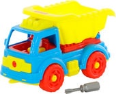 Конструктор Полесье 73006 Автомобиль-самосвал (голубой/желтый)
