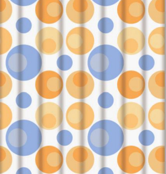 Шторка-занавеска для ванны Fashun A8804 (круги)