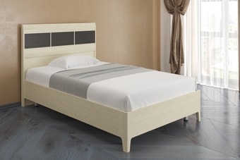 Кровать Лером Камелия КР-2762-БД-К 140x200 (дуб беленый-комбинированный)