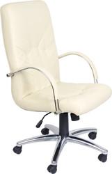 Кресло Новый Стиль MANAGER steel chrome ECO-07 (бежевый)