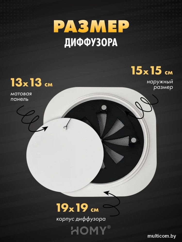 Вентиляционная решетка HOMY AIR круглый A100WR d150 (белая)
