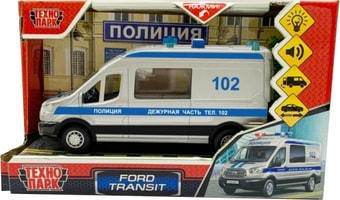 Игрушечный транспорт Технопарк Ford Transit Полиция TRANSITVAN-16PLPOL-SR