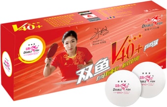 Мяч для настольного тенниса Double Fish V111F (3 звезды, 10 шт.)