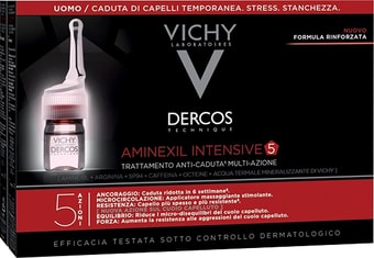 Vichy Dercos Aminexil Intensive 5 против выпадения для мужчин (21шт)