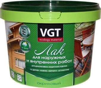 Лак VGT Для наружных и внутренних работ 2.2 кг (бесцветный матовый)