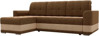 Угловой диван Mebelico Честер 61116 (левый, вельвет, коричневый/бежевый)
