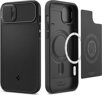 Чехол для телефона Spigen Optik Armor Mag Magsafe iPhone 14 Plus Black ACS04923 (черный)