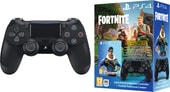 Геймпад Sony DualShock 4 v2 (черный) + ваучер Fortnite