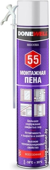 Монтажная пена Donewell DPH10UMAXX55 Maxxima 55 Всесезонная (1 л)