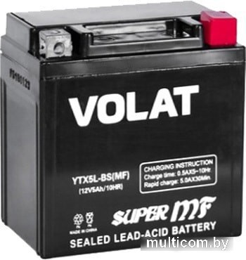 Мотоциклетный аккумулятор VOLAT YTX5L-BS (5 А·ч)