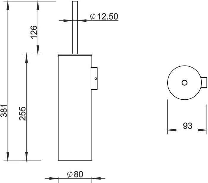 Ершик для унитаза Whitecross Ergo ER2272NIB (брашированный никель)