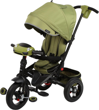 Детский велосипед Moby Kids Leader 360° 12x10 AIR (оливковый)