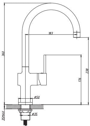 Смеситель Esko Single SG 519